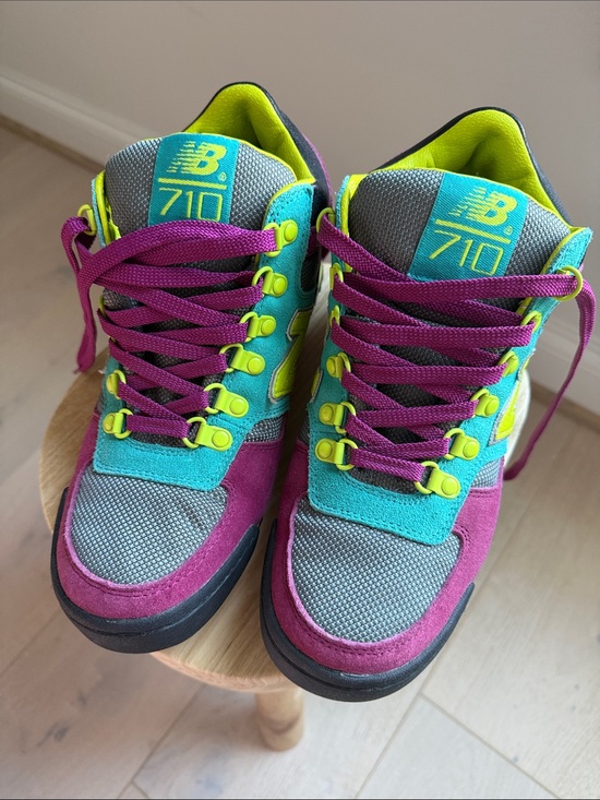 New Balance Other - New Balance 710 Athletic Shoes in Teal, Purple, Gray with Neon Yellow Accents